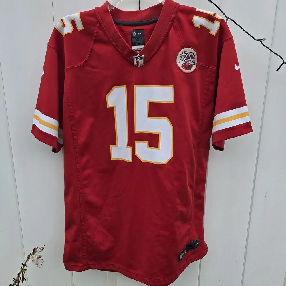 Patrick Mahomes #15 Kansas City Chiefs AFC LH Nike On Field NFL Youth Jersey XL